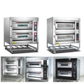 New Arrival Industrial Electric Stainless Steel 3 Deck 6 Tray Multi-function Bread Baking Oven Corn Fruit Nuts Commercial Bakery