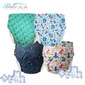 PUL Printed Color With Absorbebt Insert Side Snap Adjust Cold Cloth Adult Washable Cloth Diaper Reusable Leg Leakproof Diaper
