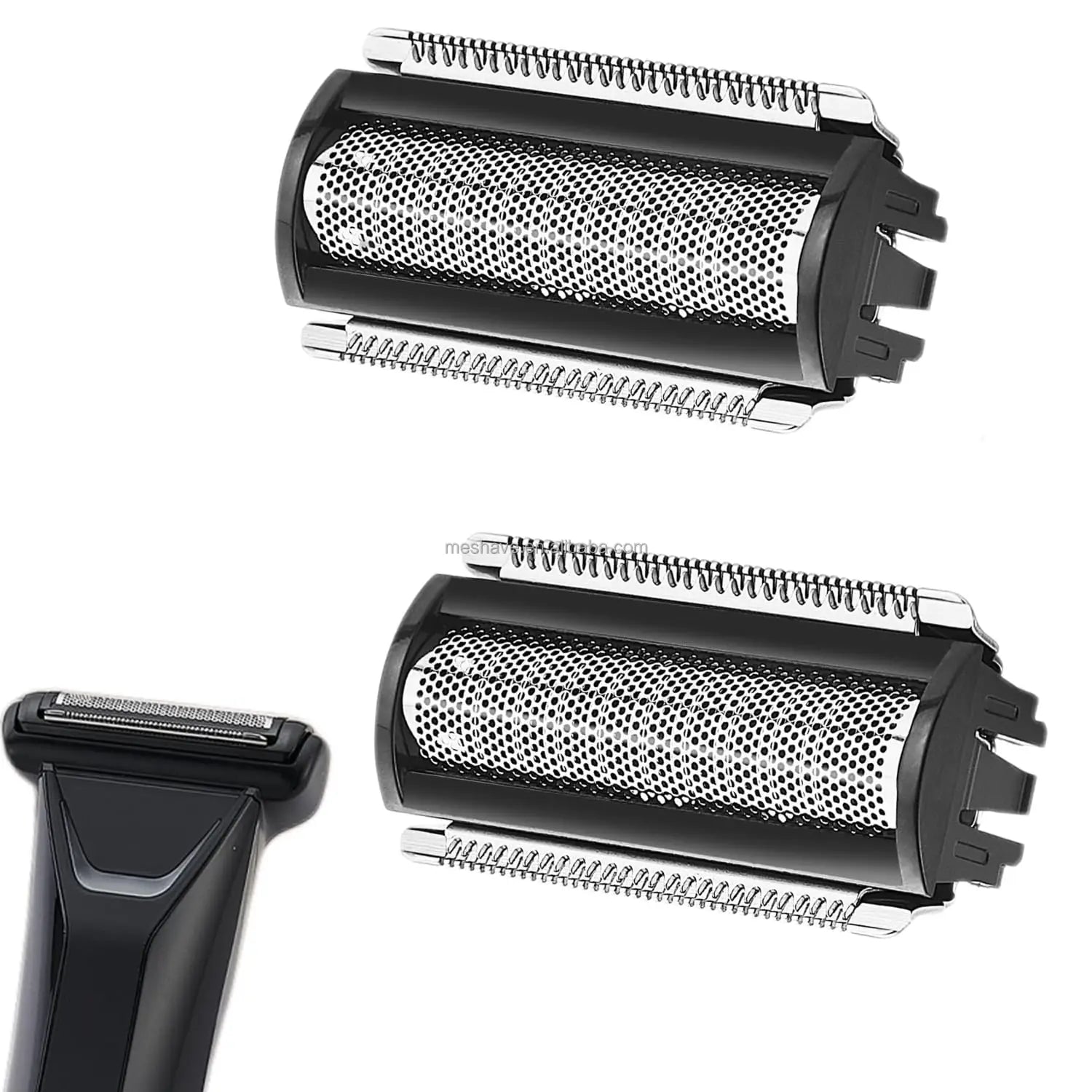 MANSCAPED 5.0 Ultra Hair Trimmer Replacement Double Edge Blades 2 Pack Electric Lawn Mower Clipper Razor High Grade Stainless