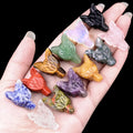 Wholesale Natural Crystal  Mini Crystal Carved Crafts Natural Multi Color Crystal Wolf Head Figurines for Gift