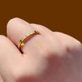 2023 Valentine's Day Fashion No Fade Titanium Steel Love Heart Band Ring Tarnish Free 18k Gold Stainless Steel Heart Ring