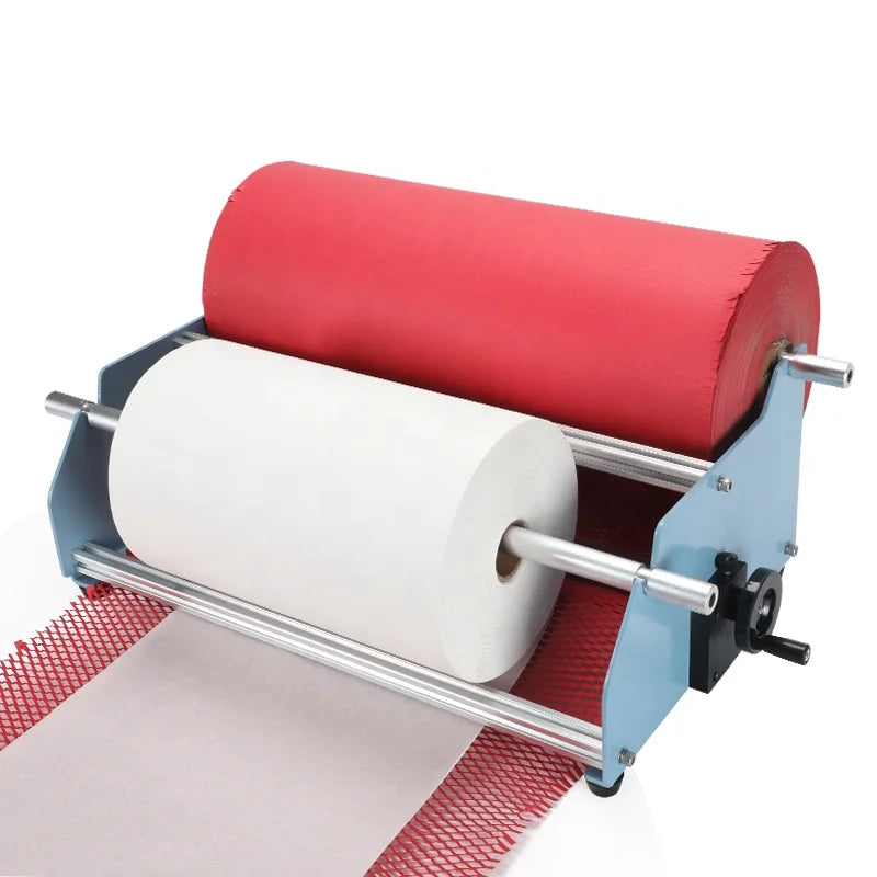 Honeycomb Paper Roll Dispenser Transport Low Cost Cutter for Packaging by Manual or Automatic Dispenser Custom Colors Logo
