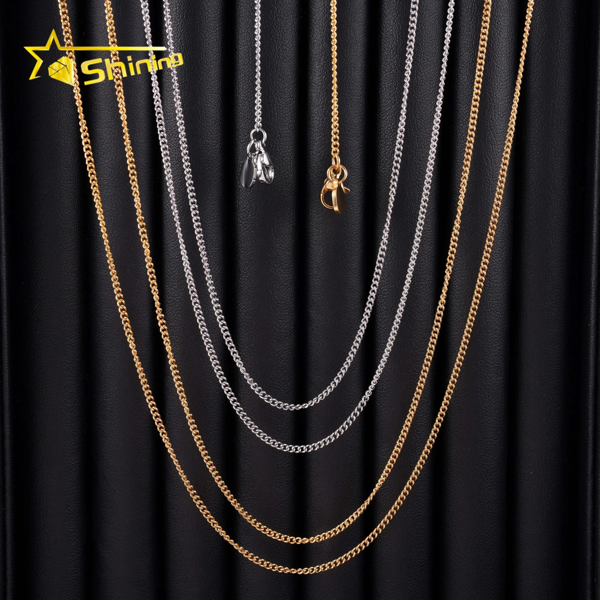 18K Gold Plated Necklace Waterproof Miami Cuban Link Chain 316L Stainless Steel Jewelry Hip Hop 4mm 5mm  Cuban Necklace Bracelet