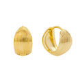 Glamour Custom Women's Metallic Gold Plated Earrings with Mini Ear Buckle Stripe Color Preservation Zircon Fashion Jewelry