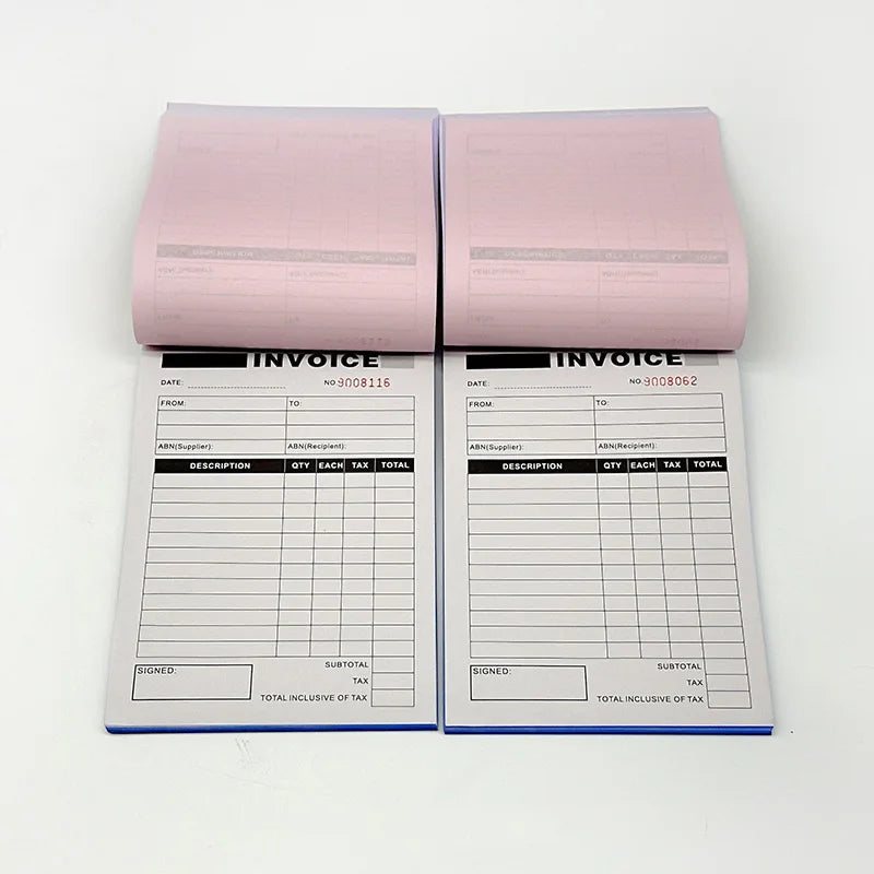 Custom Carbonless Copy Paper and Invoice Receipt Record Book 2 Part 50 Sets Duplicate Receipt Copy