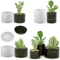Wholesale 3 Types Big Silicon Moulds for Resin Crafts Flower Pot Resin Mold with Lid for DIY Flowerpots Making