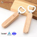 High Quality Stainless Steel Durable Wooden Bottle Opener Promotion Brand Gifts Custom Logo Various Styles Wood Made Beer Opener
