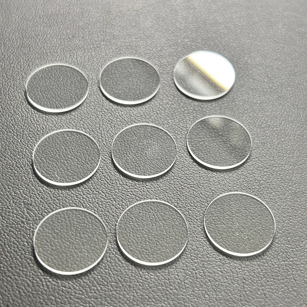 HQ GEMS 6.5mm 10mm 14mm Clean Sapphire Corundum Flat White Sapphire Jewelry Making