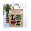 New Special Design Comfortable Durable Jute Waterproof Eco-Friendly Genuine Leather Cotton Heavy Duty Handled Small Burlap Bag