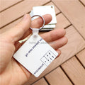 Personalized Sublimation Blank Wood Key Ring Holder Custom Two Sided Printable White MDF Square Keychain