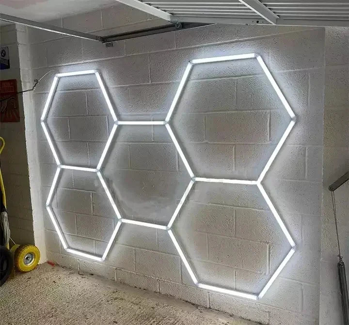 SUPER HOT Honeycomb 5 Hexagon Garage Ceiling Hexagonal Led Light for Car Detailing