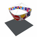 Advertising Sign Display Trade Show Events Square Aluminum Pipe Frame Printed Fabric Hanging Banner Custom Color Dye Display