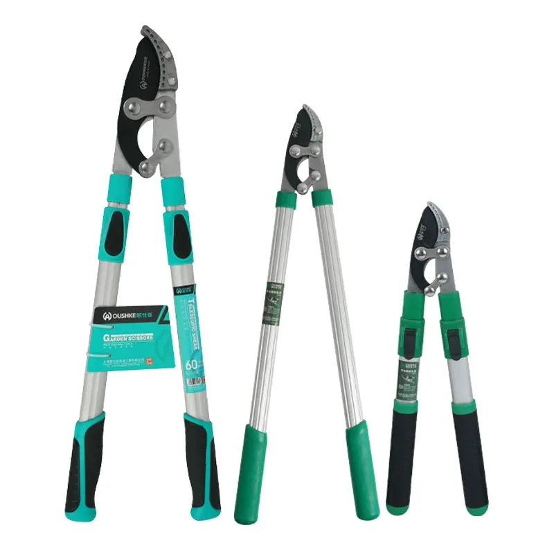 High 60mm Cutting Capacity Telescopic Pruner SK-5 Steel Blade Aluminum Alloy Handle Anti-Slip Grip Long Reach for Industrial
