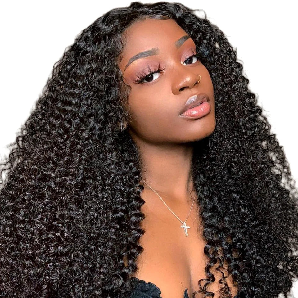 150%Density Natural Human Hair Wholesale HD Swiss Lace Frontal Wig 13X6 Full Lace Front Kinky Curly Water Wave Lace Frontal Wigs