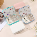 European Jewelry Box Portable Large Capacity Double-layer PU Jewelry Box Earrings Rings Jewelry Storage Box Jewelry Box