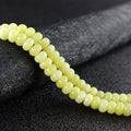Wholesale Fashion Jewelry Design Beads Natural Spacer Rondelle Abacus Lemon Jade for Customized Jewelry Fashion Necklaces