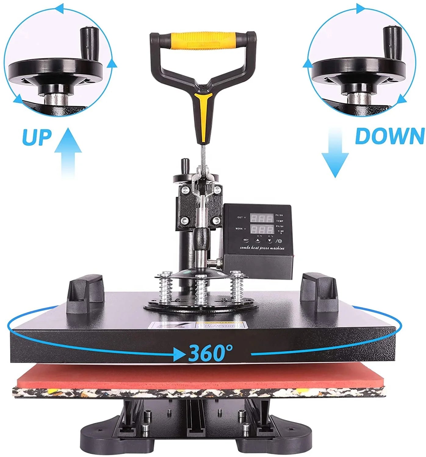 8 in 1 Semi Automatic Heat Press Machine Multifunction Sublimation Combo for T Shirt Mug Hat Plate Heat Transfer