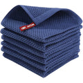 100% Cotton 12X12 Inches Waffle Woven Kitchen Dishcloth Quick Dry Highly Absorbent Handmade Tea Bar Cleaning Towels for Home Use