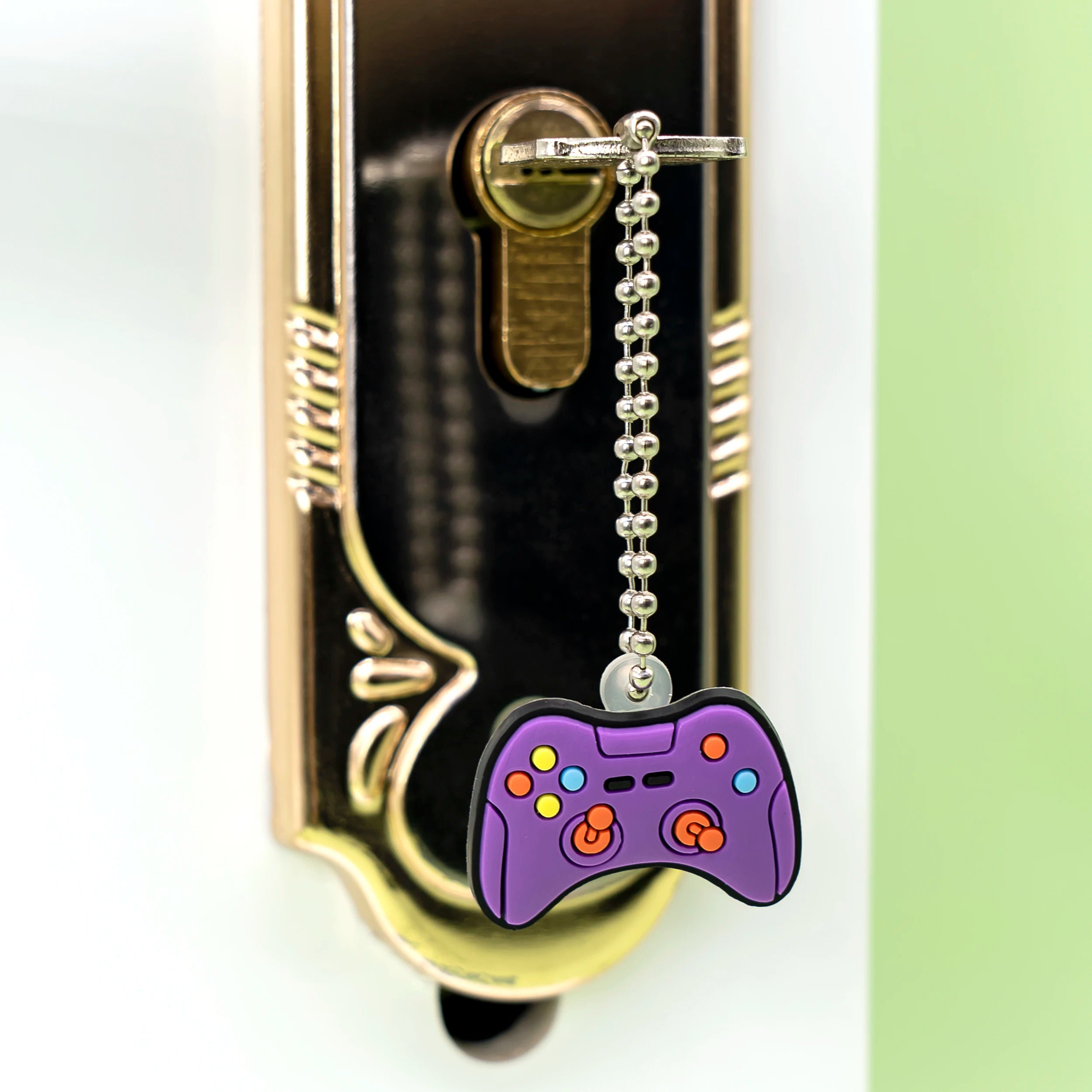 Budget-Friendly Bead Chain Game Controller Keychain Soft Flexible PVC Material for Gamers Keychain Accessories