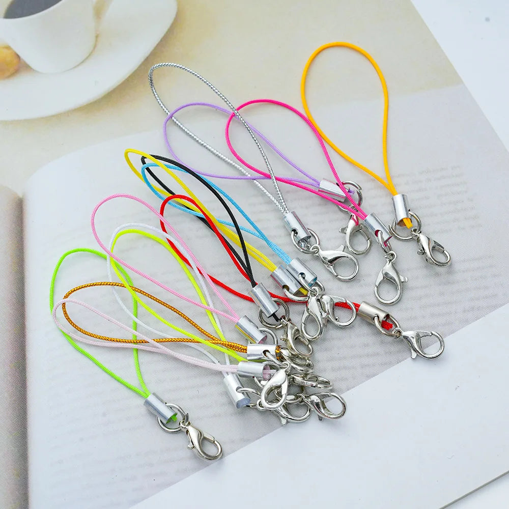 20pcs Lobster Mobile Phone Rope Colorful Small Lanyard  with Lobster Clasp DIY Accessories Toy Hanging Pendant