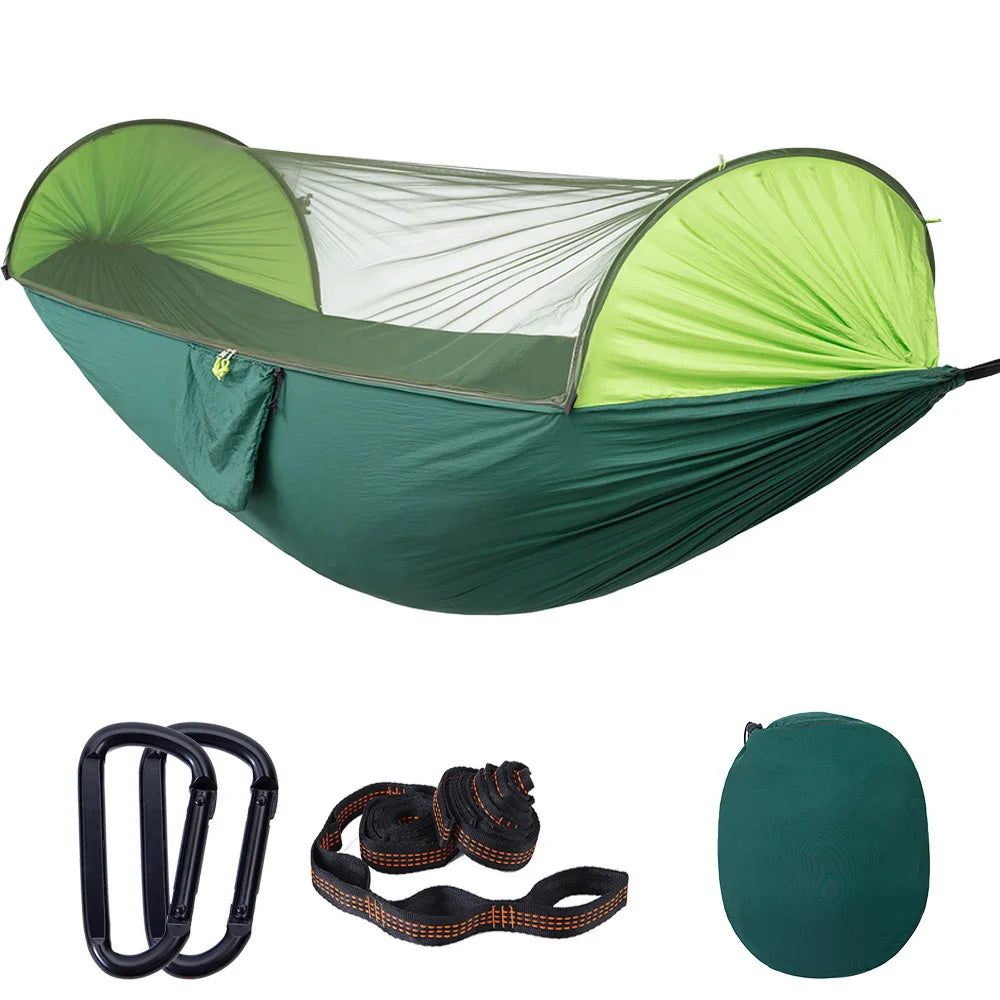 Large Lightweight Portable Parachute Nylon Hammock Mosquito Net 200kg Capacity Durable All Seasons Outdoor Swing Sleep Travel