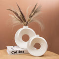 Nordic Style Cute Donut Porcelain Bedroom Furniture Decorative Vases Luxury Custom Ceramic Flower Vase Home Decor