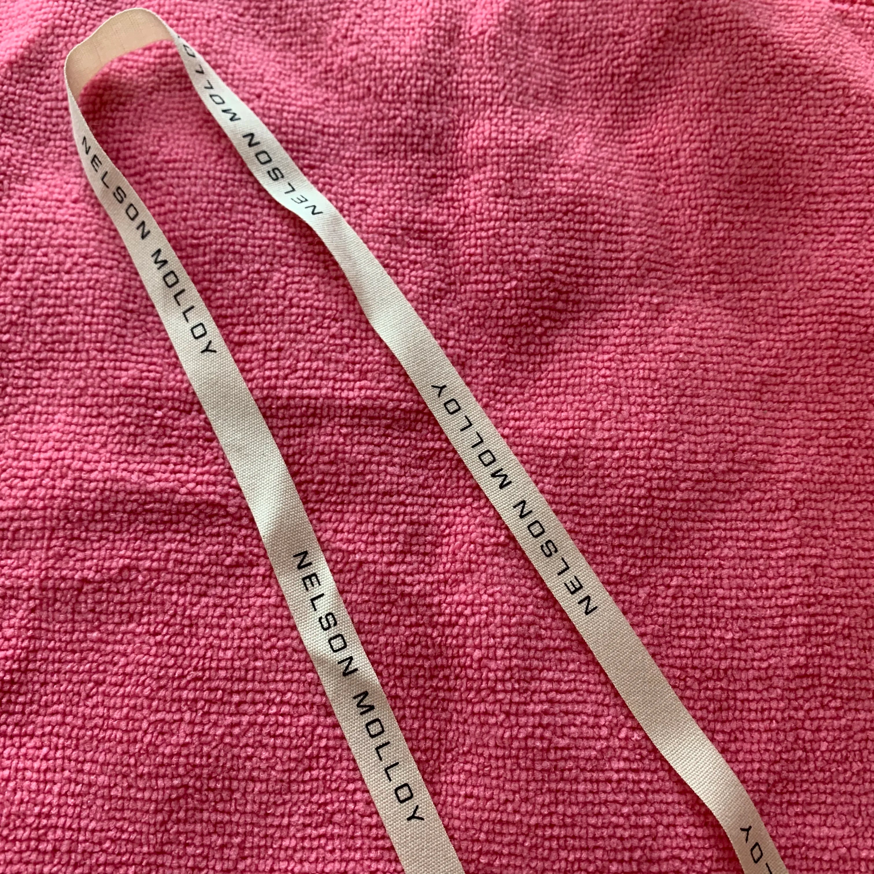 Eco-friendly Natural Cotton Printing Ribbon for ClothingBeige Color Brand logo Cotton Ribbon for Garment