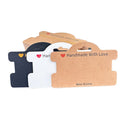 Handmade with love Paper Black Kraft White Display Cards for Bracelet Packaging