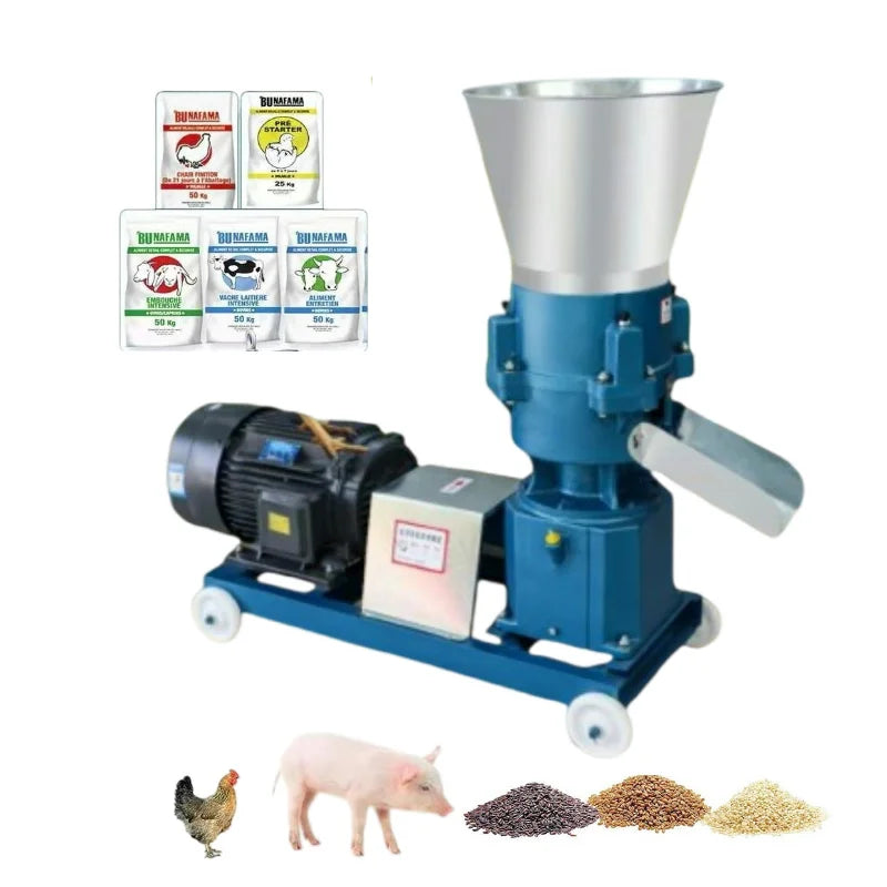 Hot Selling Poultry Farm Livestock Breeding Granulator Pellet Feed Machine for Rabbit/Horses/Beef Animal Feed Making