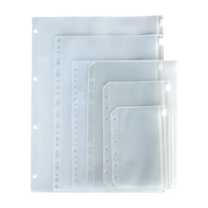 B5 A4 A5 A6 A7 6 Holes PVC Plastic Storage Loose Leaf Binder Planner Zipper Bags Product Category Pencil Cases