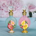 10ml Arab Morning Glory Flower Metal Perfume Bottle Essential Oil Refillable Fancy Attar Bottles Container Gift Decoration 10211