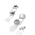 DUYIZHAO Hip-Hop Jewelry Custom Alloy Ring Retro Set Creative Geometric Pattern 5-Piece Set Trend All-Match Alloy Ring Wholesale