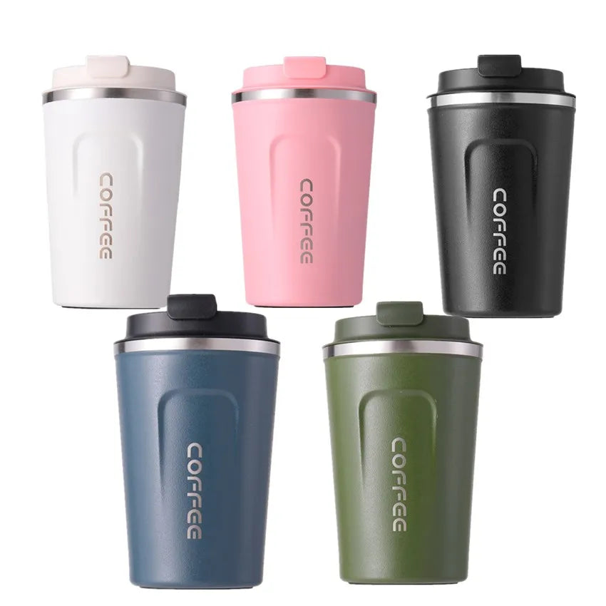Custom Logo Iced Coffee Tumbler Leak Proof 12oz 17oz Stainless Steel Insulated Vacuum Tumbler Lid Coffee Cup Mug Powder Coated