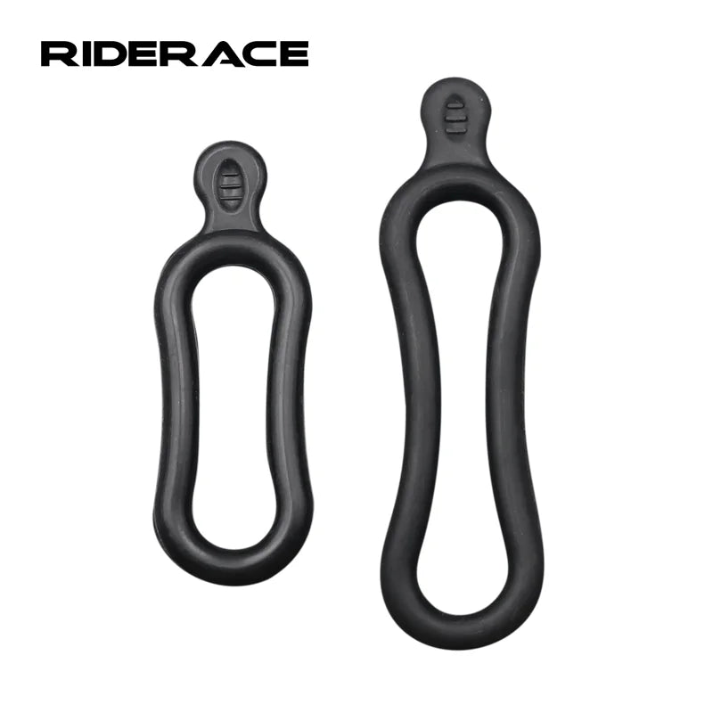 RIDERACE 2Pc/set Elastic Silicone Strap Rubber Lamp Holder Firm Straps for Bike Handlebar Headlight Clip Mount Cycling Accessory
