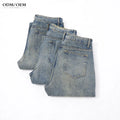 New Retro Loose Custom Mens Pants Add LOGO Mens Baggy Jeans Men Trousers Jeans