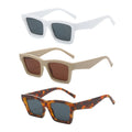 DL Unisex Square Cat Eye Leopard Sunglasses UV400 White Red Blue Gradient Lens PC Lenses Fashion Eyewear Wholesale