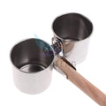 Animal Supplies Bird Feeder Cups Food Water Feeding Bird Double Cups With Clip Stainless Steel Parrot Cage Stand