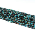 Factory Wholesale Natural 3mm Faceted Chrysocolla Loose Gemstone Beads for DIY Jewelry
