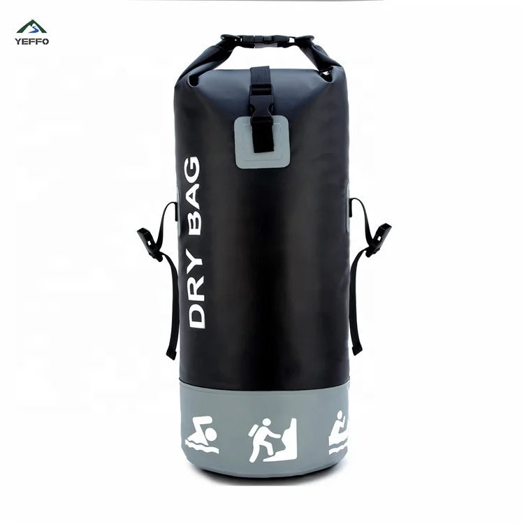Camping Hiking Kayaking Boating Ocean Pack Dry and Wet Separation Backpack Roll Top  Dry Waterproof Bag