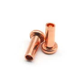 Direct Sale From China Supplier Red Copper Flat Head Semi Tubular Rivets for Belt Fasteners Plant of Origin