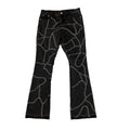 DENIMGUYS Custom Flared Denim Jeans for Men Hip-Hop Loose Streetwear Long Stacked Pants High Street Men's Jeans
