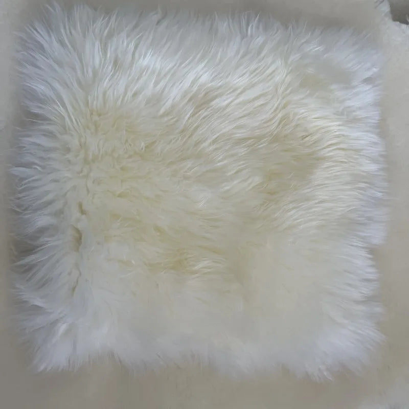 Sample Support ECO-TAN Sheepskin Cushion Long Hair Australian Sheep Skin Pillow Long Hair Sheepskin Cushion for Home