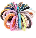 97 Colors Available Wholesale Customized LOGO Girls Strong Stretch Hair Accessories Elastic Bands Ladies Nylon Hair Ties