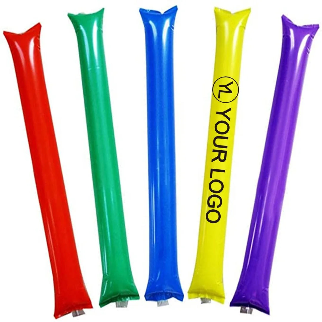 Custom Logo Bam Bam Noise Maker Stadium Cheer Props Inflatable Cheering Thunder Sticks for Sports Event