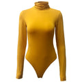 Autumn Winter Basic Women's Clothing European American Simple High-neck Long-sleeved Slim Bodysuit