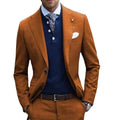 Autumn Winter Caramel Groom Tuxedos Men Wedding Dress Notch Lapel Men Blazer Prom Dinner Suit Men's Suit Business Clothing Wear