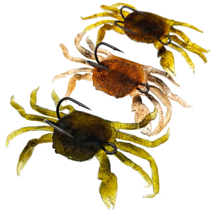 CRAB LURES WITH HOOKS SOFT FISHING CRAB LURES BAIT ARTIFICIAL PESCA CARP in Fishing Lures Crab Baits