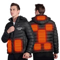 8 Zone Heated Jacket for Men Winter Waterproof Heated Puffer Jacket Slim Custom Usb Heating Jacket
