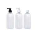 500ml Empty Transparent PET Plastic Shampoo Bottles with Pump Sprayer for Personal Care Liquid Soap Packaging