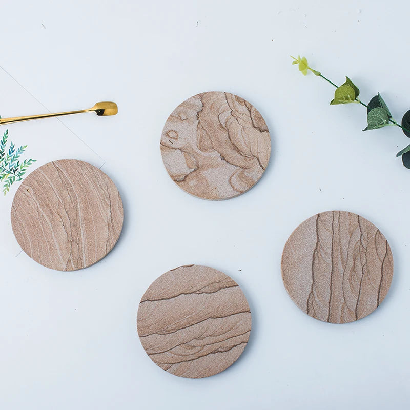 Wholesale Sandstone Coasters Blank Sublimation Sandstone Coaster Table Coasters for Drinks Sandstone Placemats